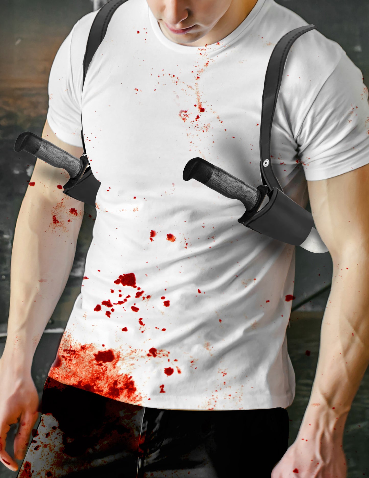 Holster avec 2 couteaux adulte