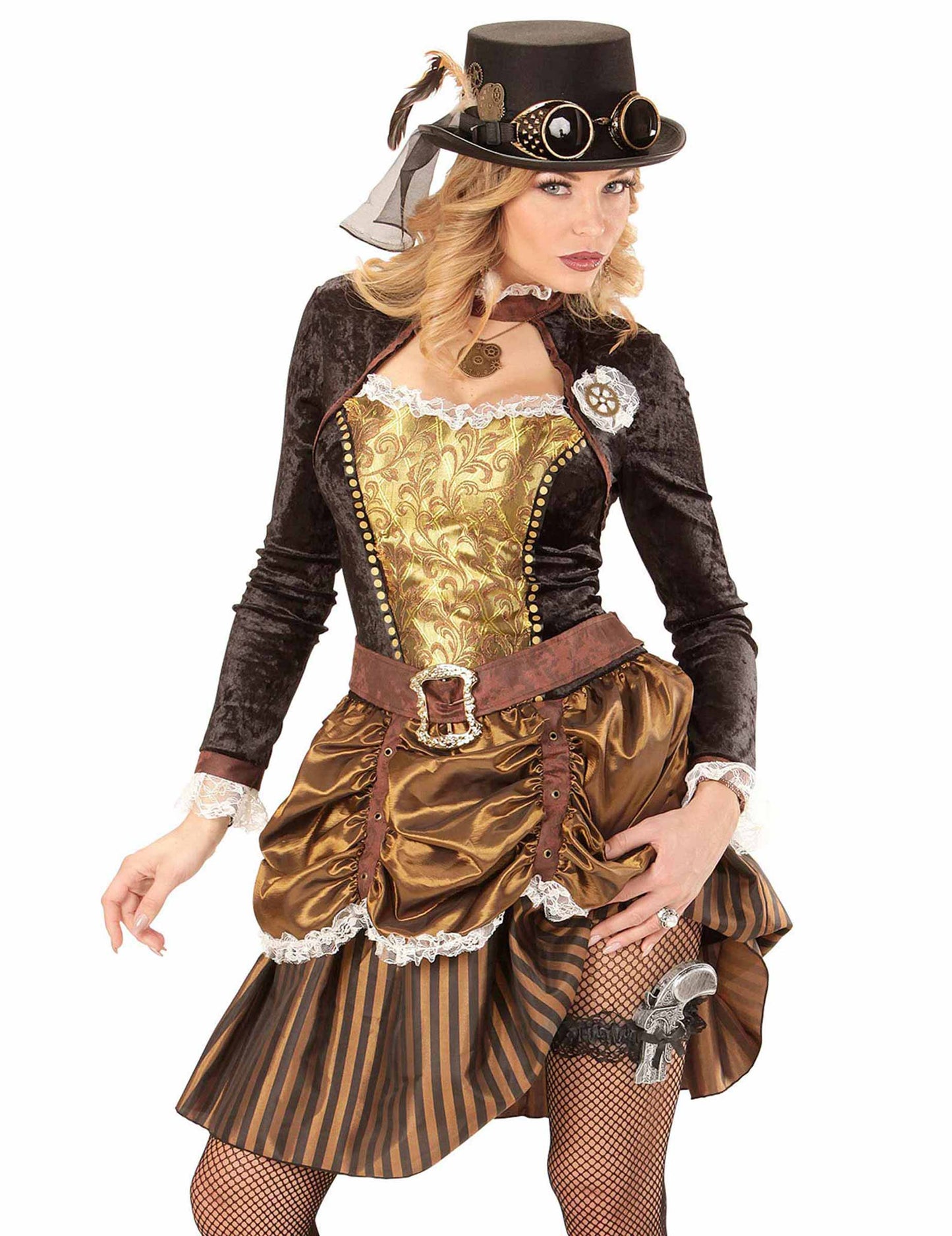 Garter negru cu pistol feminin