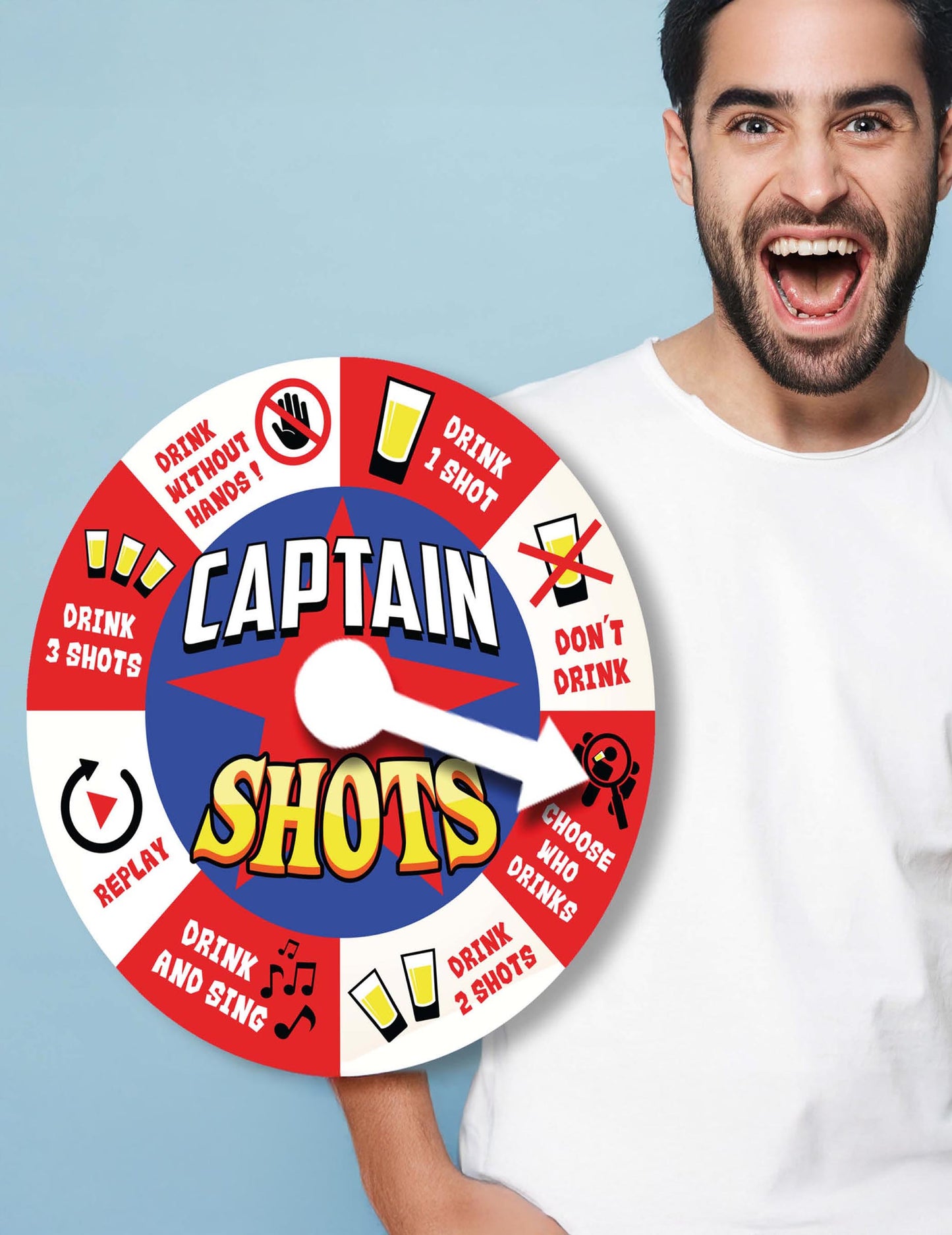 Jeu d'apéro roulette à shots