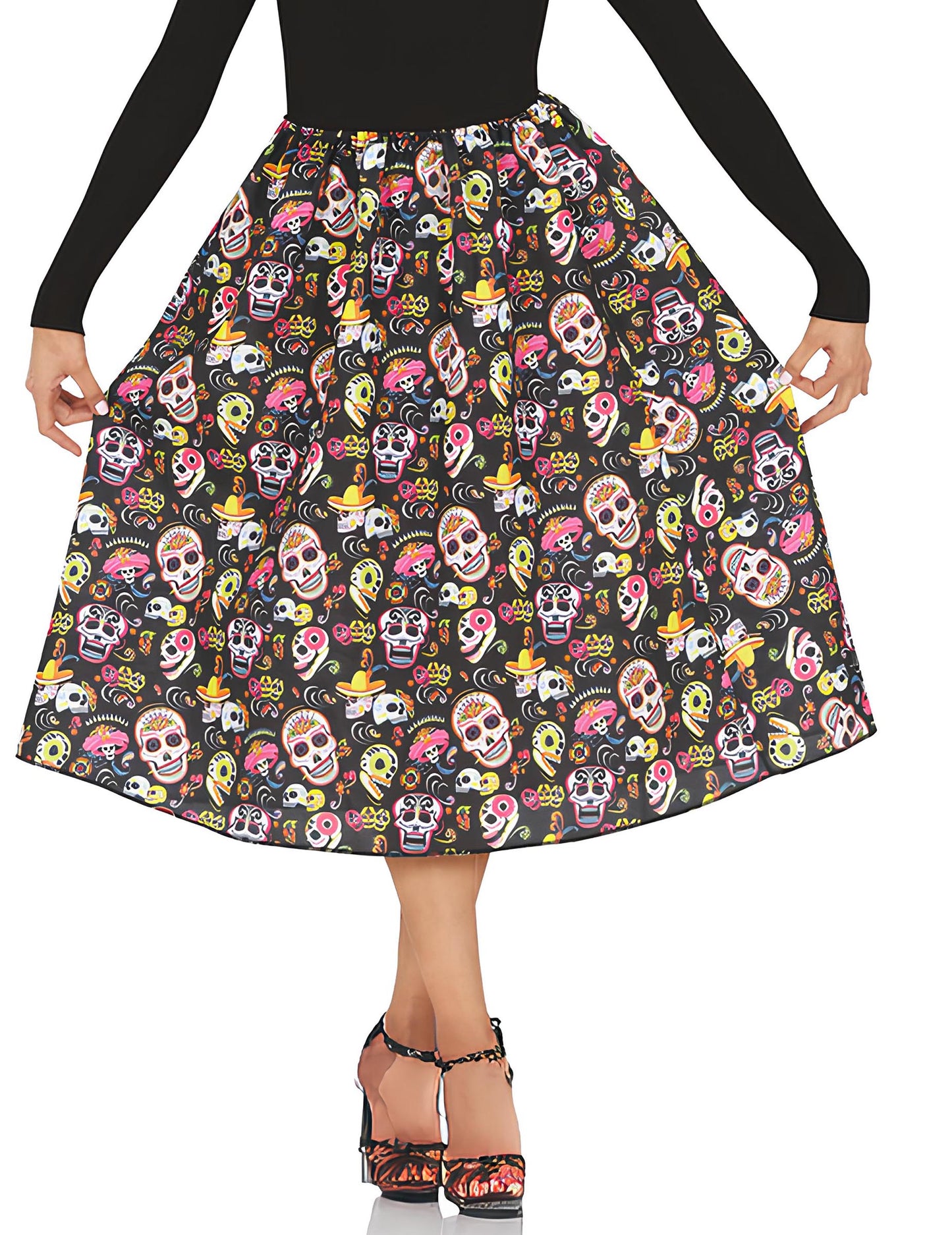 Jupe Dia de los muertos adulte