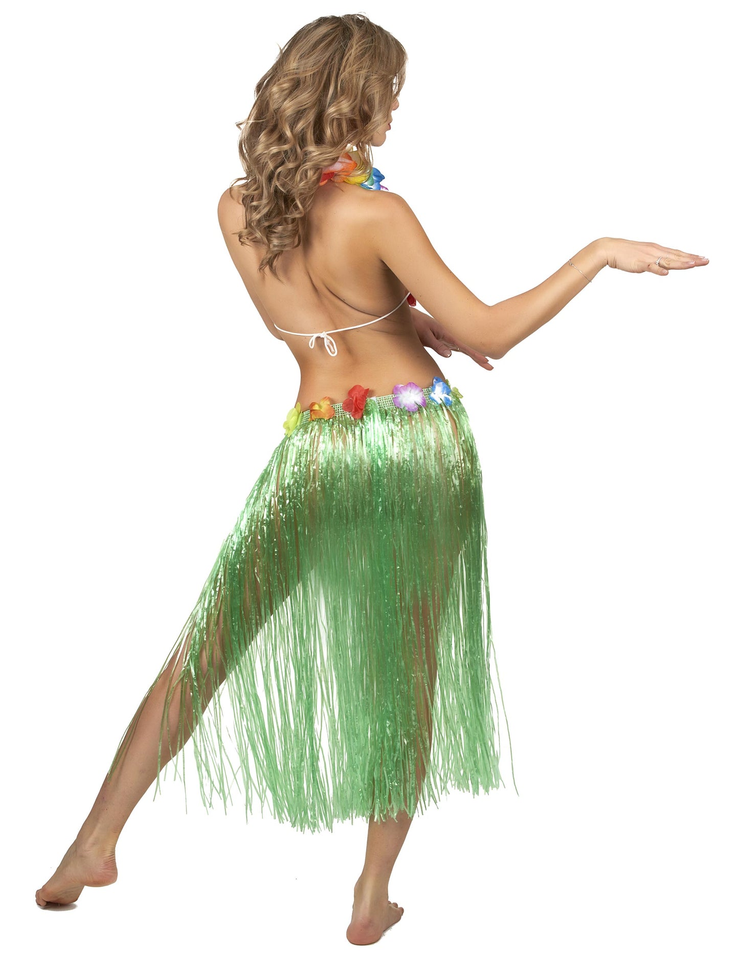 Vedere din spate a fustei hawaiene lungi pentru adult