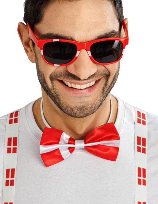 Set de accesorii suporter Danemarca pentru adulți
