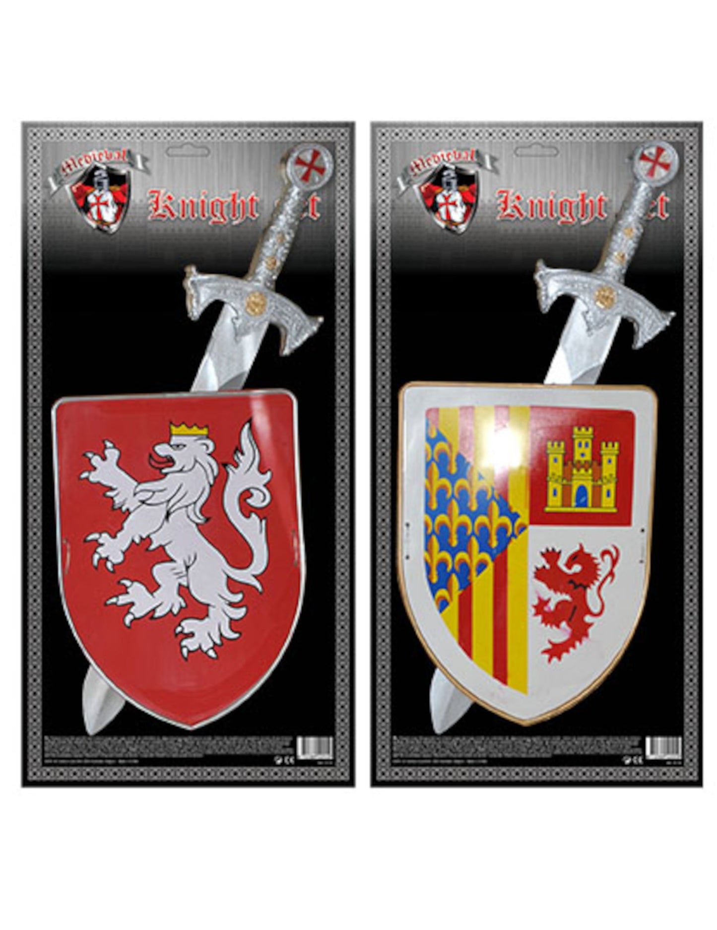 Kit de scut și cavaler de plastic pentru copii