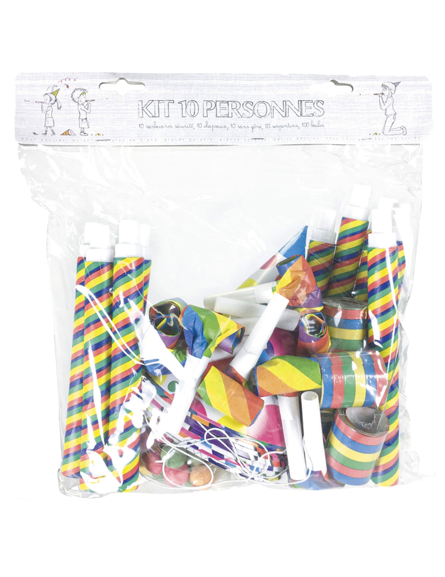 Kit bomboane multicolore pentru 10 persoane