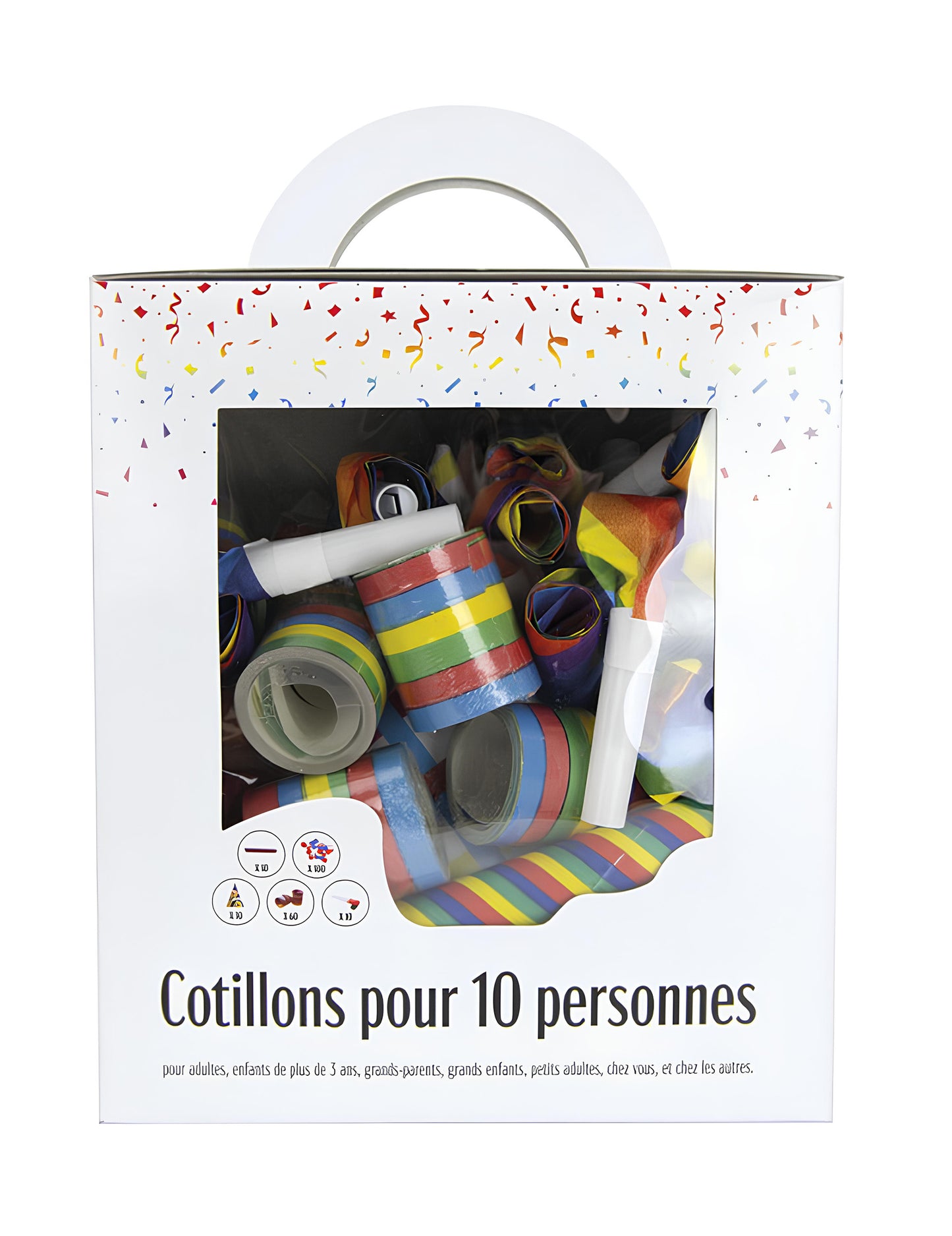 Petrecerea multicoloră favorizează kitul pentru 10 persoane