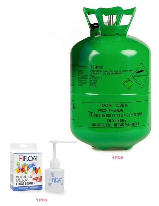 Kit mare cu butelie de heliu pentru până la 50 de baloane cu Hi-Float