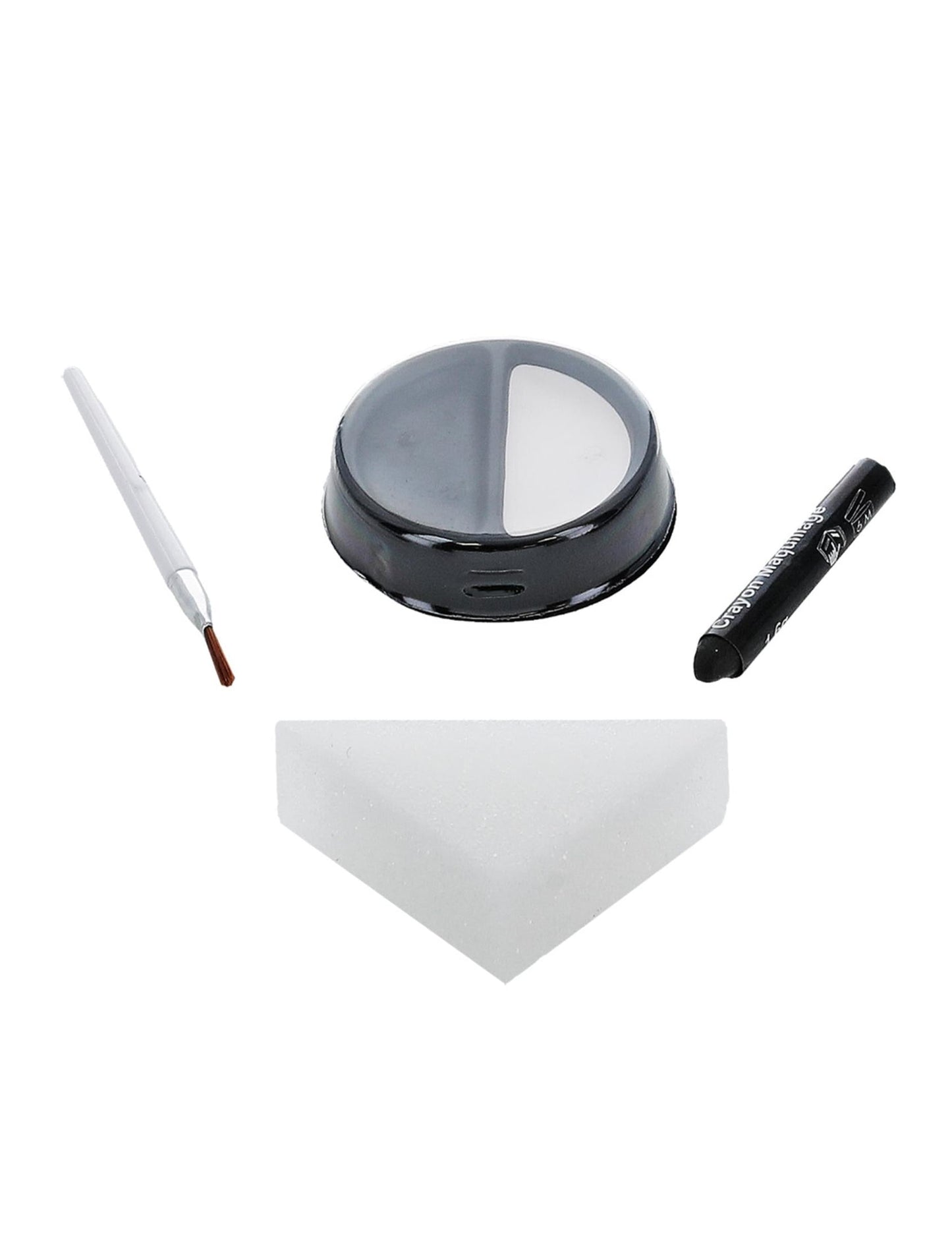 Détail des accessoires du kit maquillage squelette pour enfant