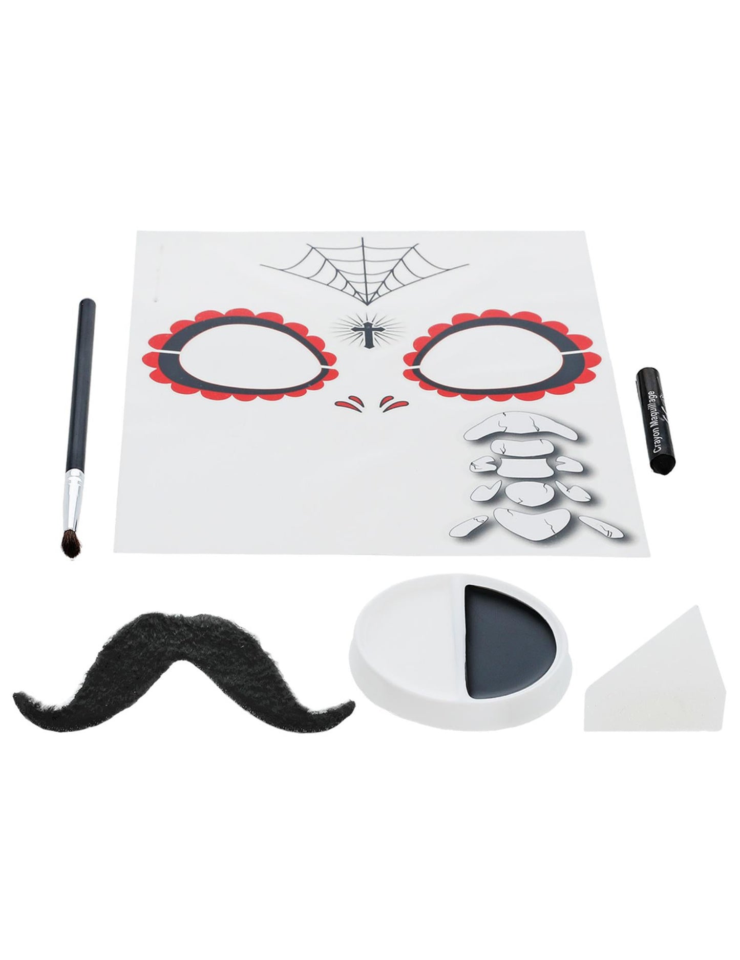 Kit de machiaj pentru schelet mexican Adult Dia de los Muertos
