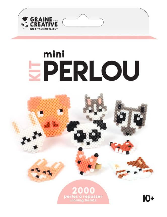 Kit cu mărgele de călcat animale pentru copil multicolor 2000 mărgele