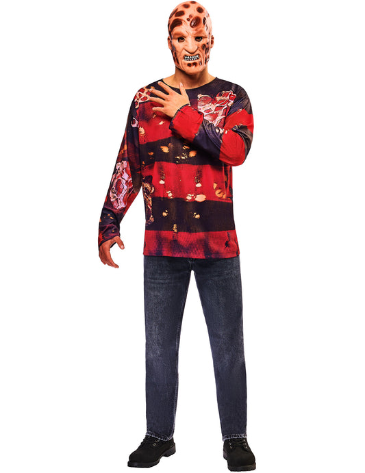 Set top și mască Freddy Kruegger™ pentru adulți