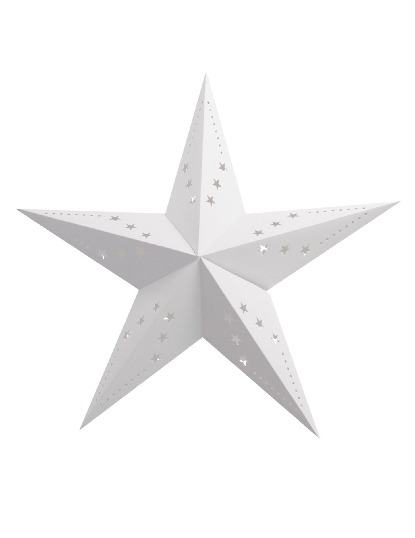 Felinar Stea Albă 30 cm făcut din carton