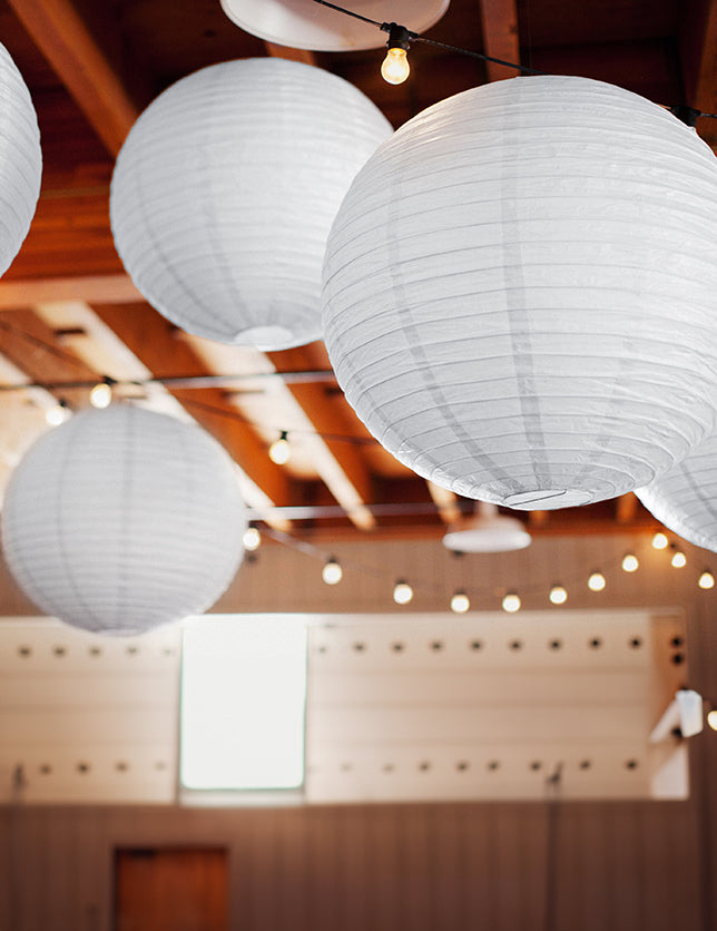 Lanterna japoneză albă 25 cm