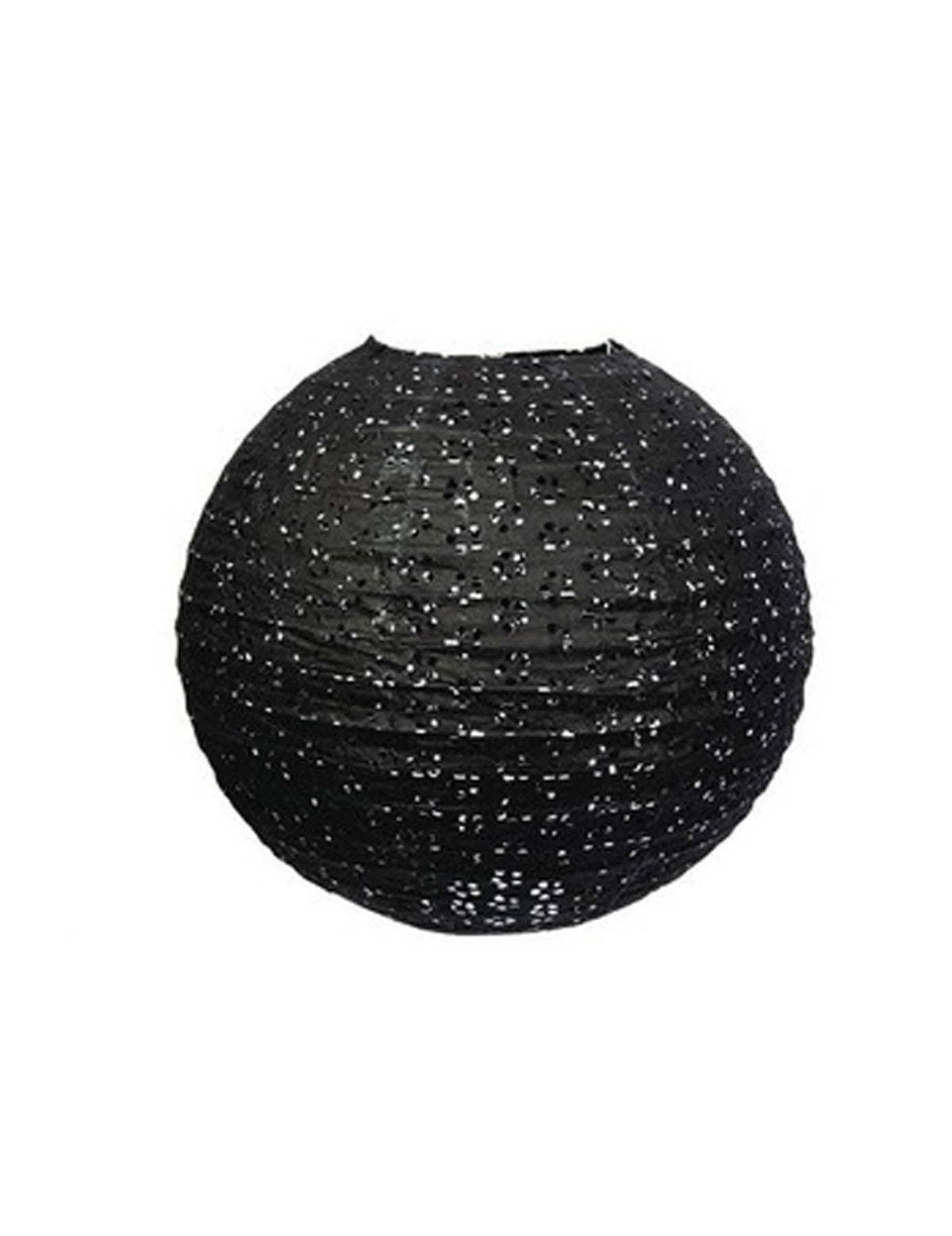 Lampion japonez din hârtie dantelată pentru decor de petrecere neagră