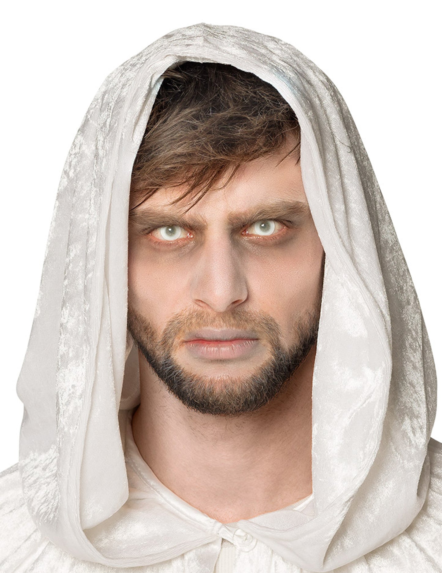 Lentile de contact semi-opace albe tip zombie, 3 luni