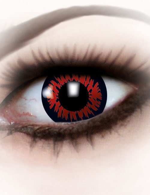 Lentile de contact fără corecție Wolf-Garou Red 1 an Adult