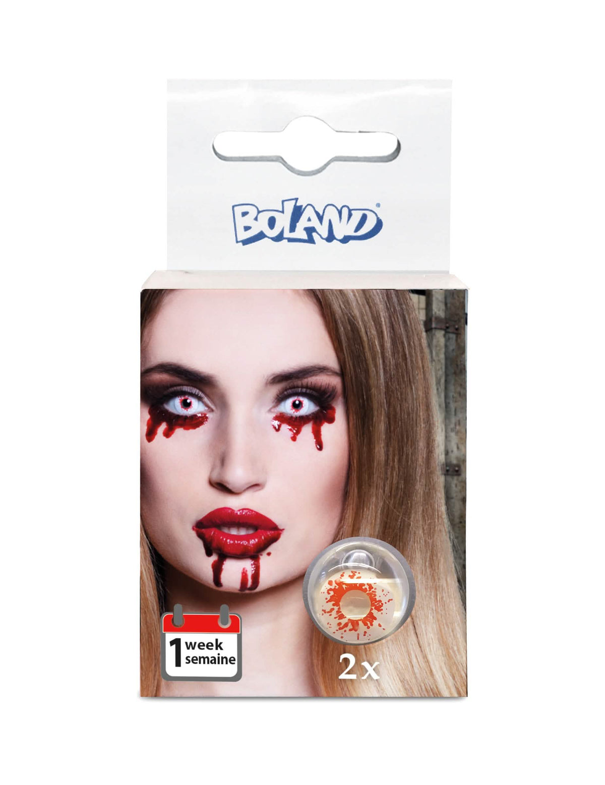 Vederea ambalajului lentilelor fantezie ochi însângerat halloween