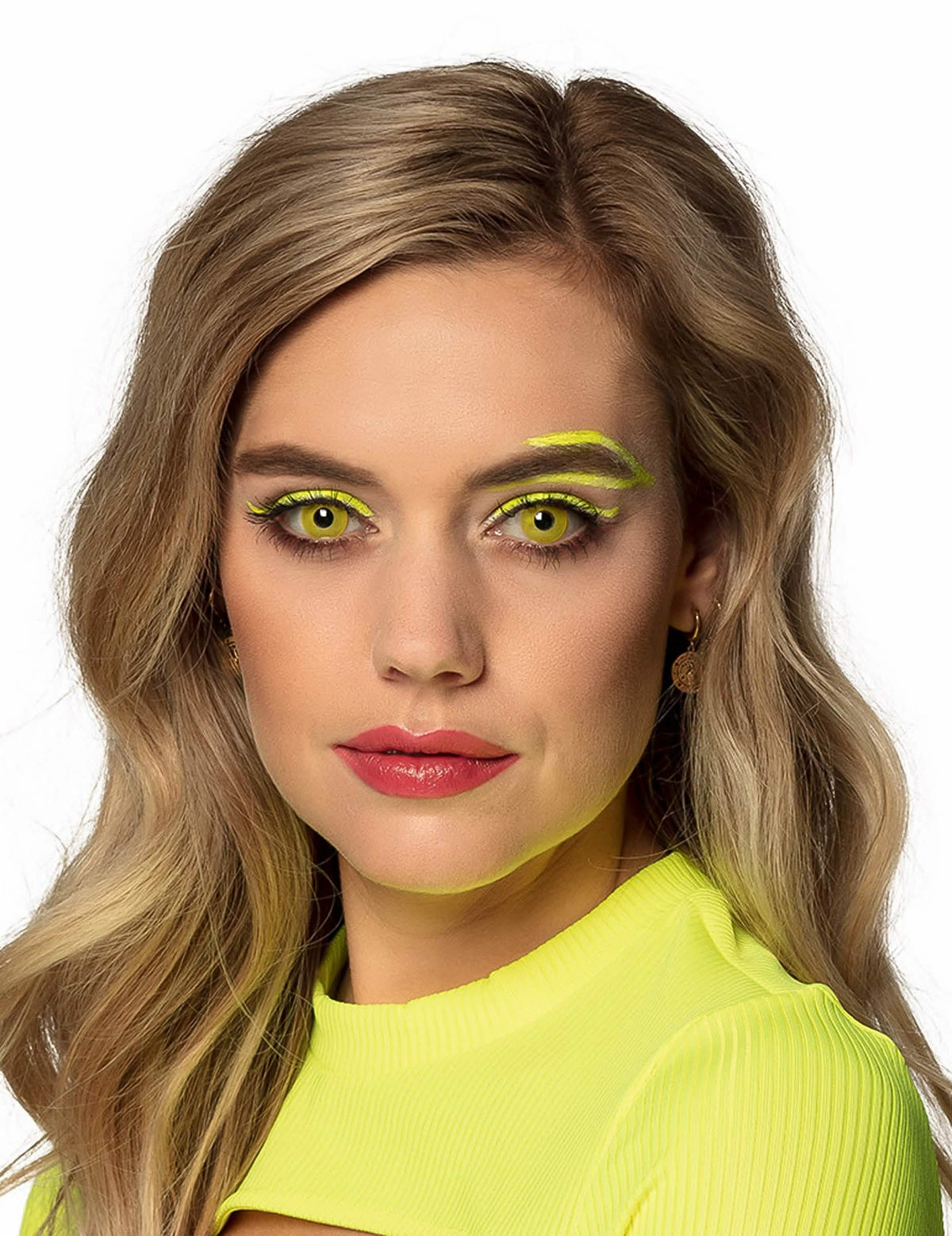 Efect de purtare al lentilelor fantezie UV pentru adult galben