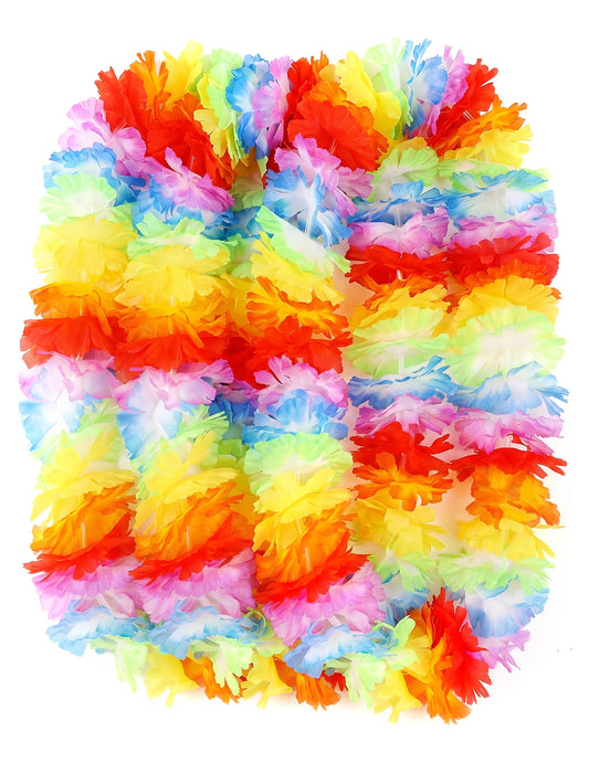 Set de 12 coliere de flori multicolore