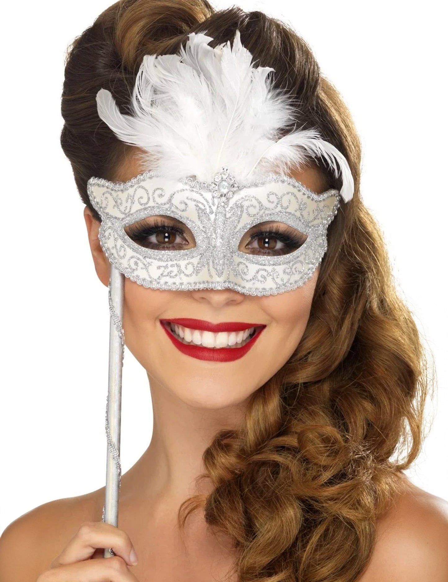 Lup venețian de argint cu pene albe adulte