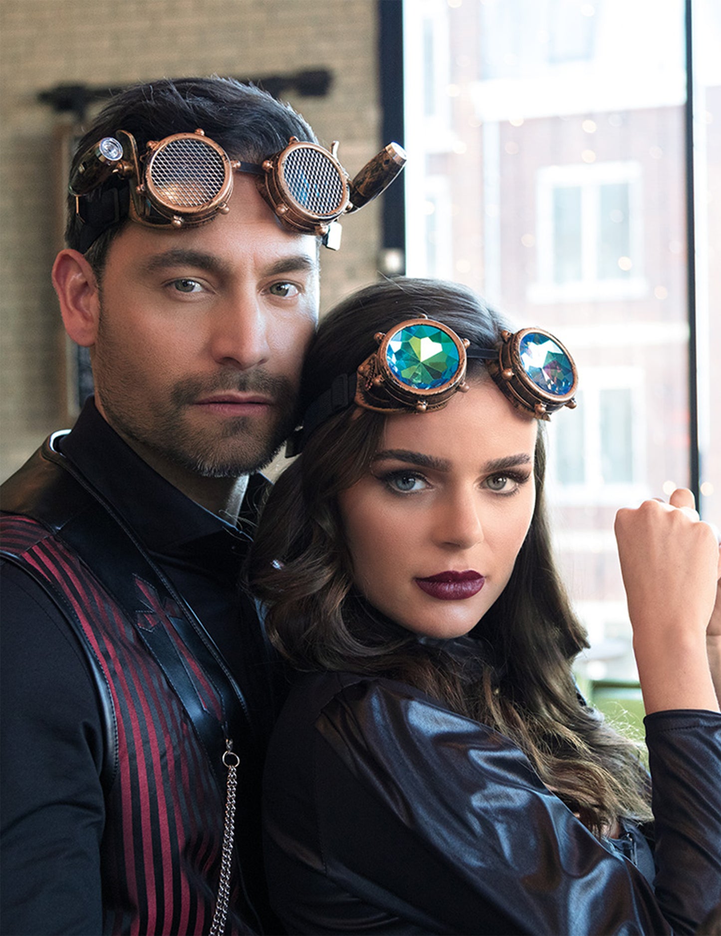 Ochelari cu prisme prisme pentru adulți steampunk