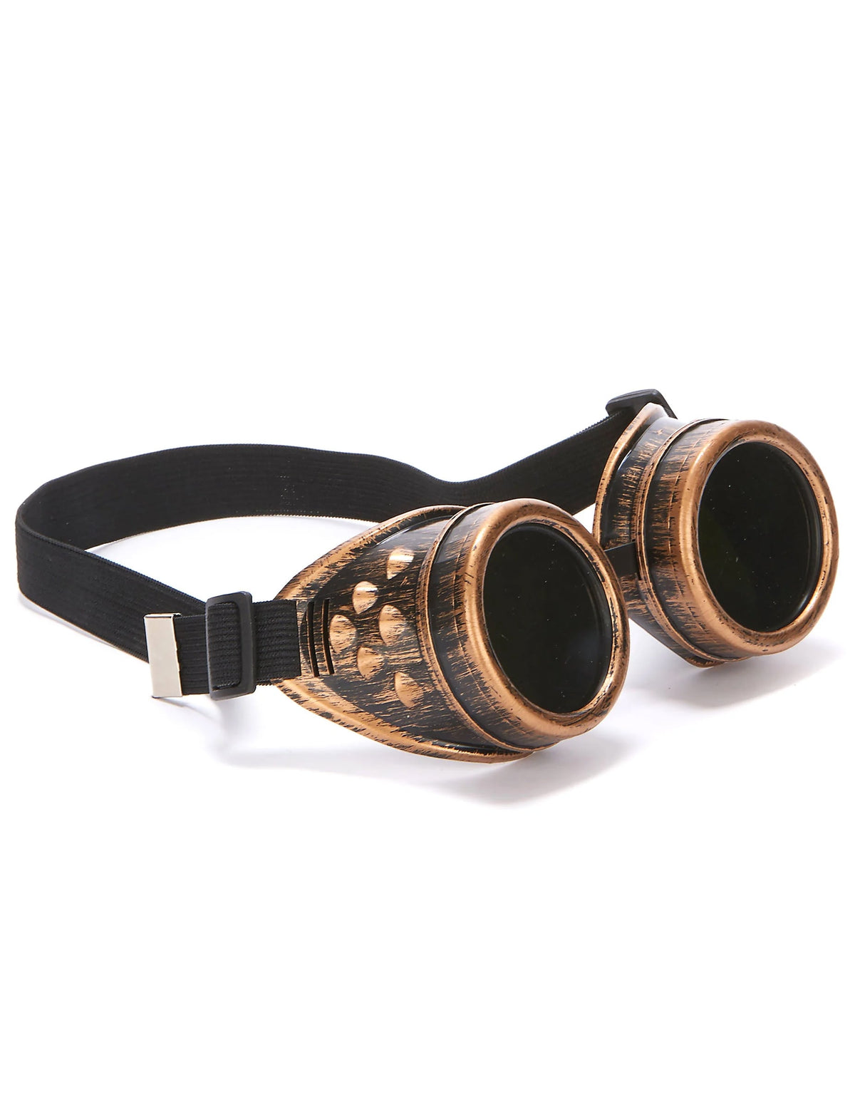 Vedere din profil a ochelarilor aviatore steampunk pentru adult cupru
