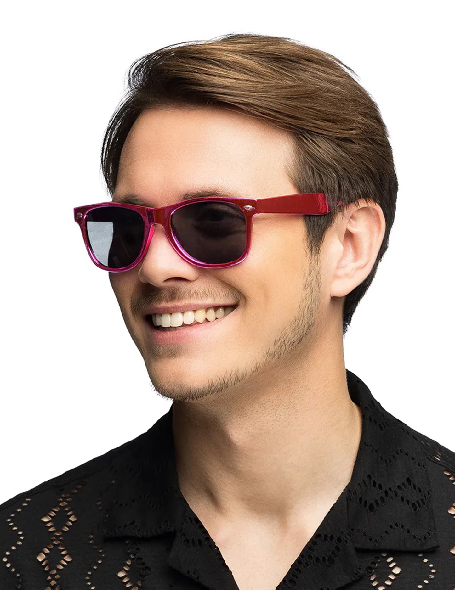 Lunettes blues rose métallique adulte
