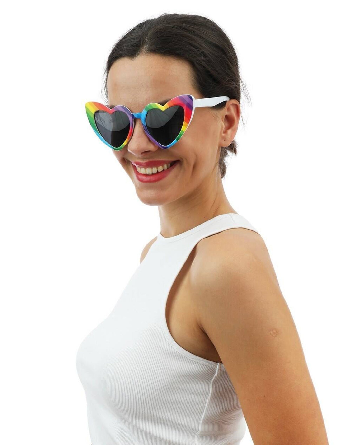 Ochelari de inimă curcubeu pentru adulți