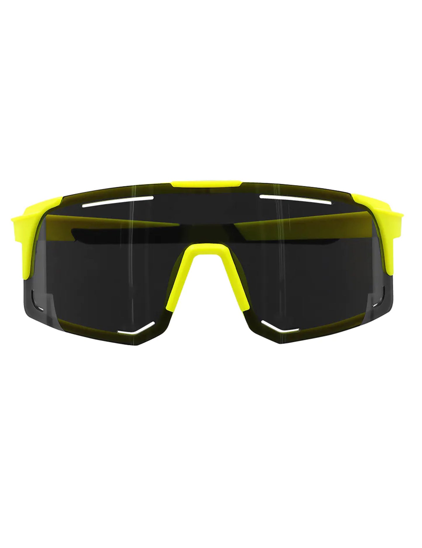 Lunettes de fête jaune fluo adulte