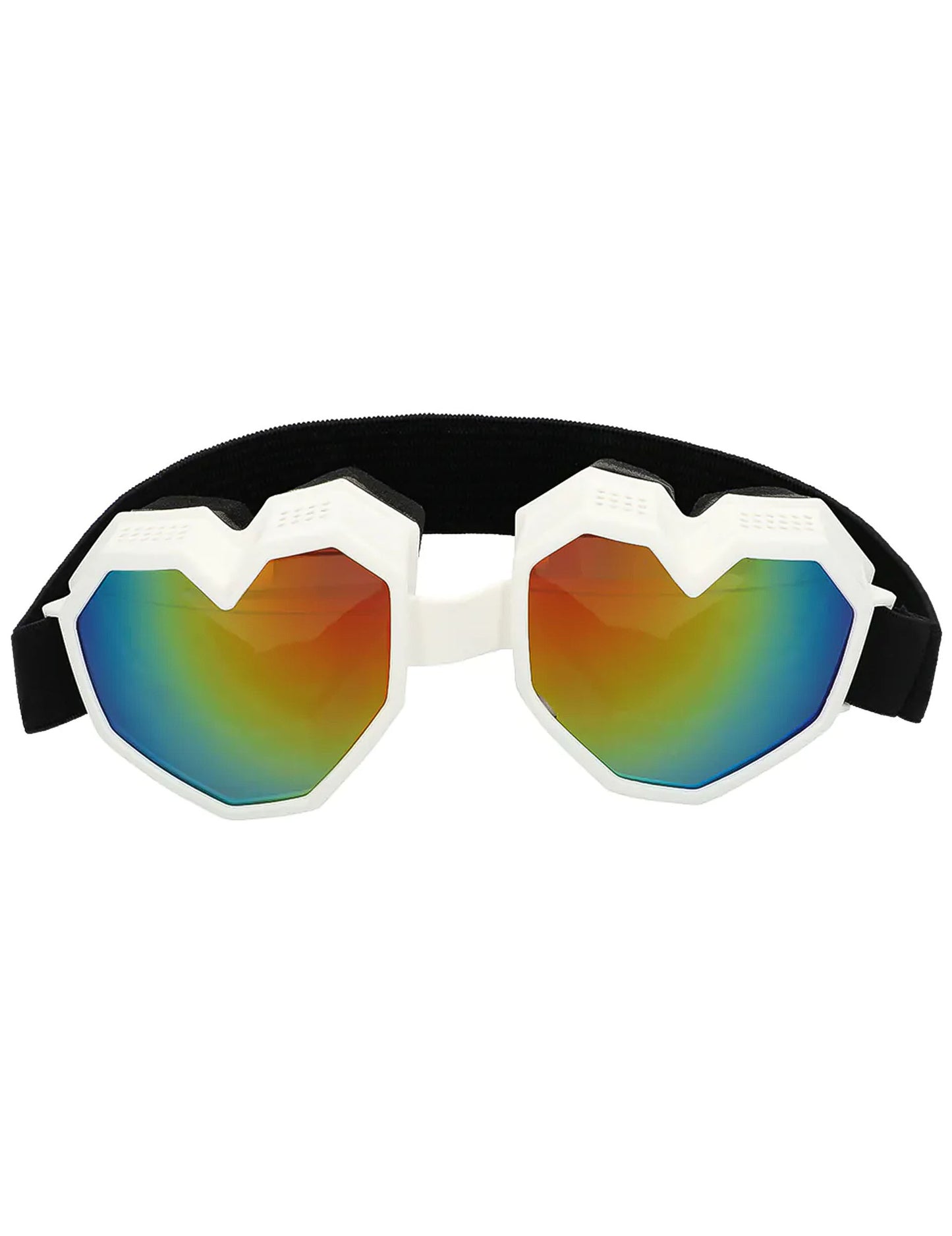 Ochelari de schi cu inimă albă adult