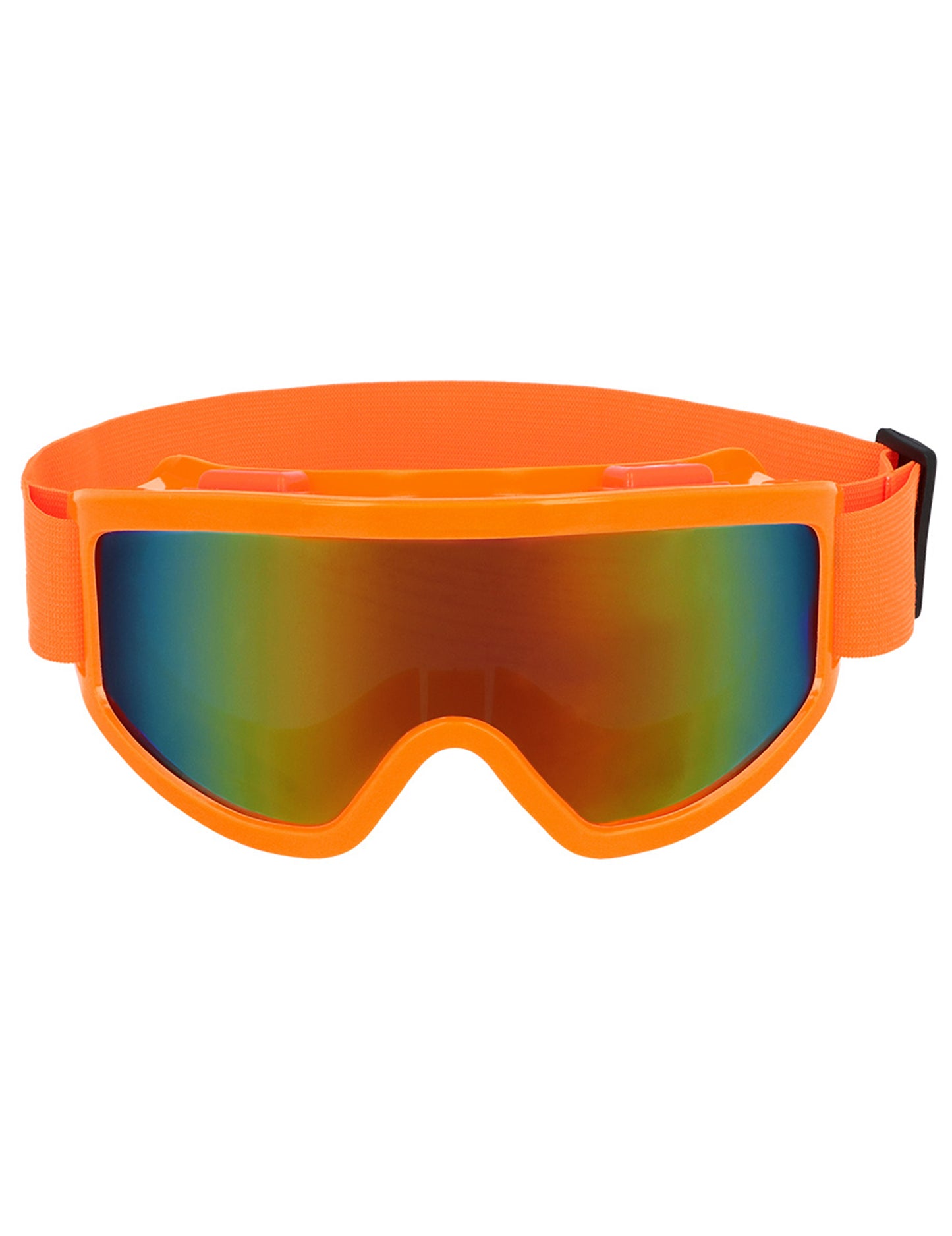 Lunettes de ski orange fluo adulte