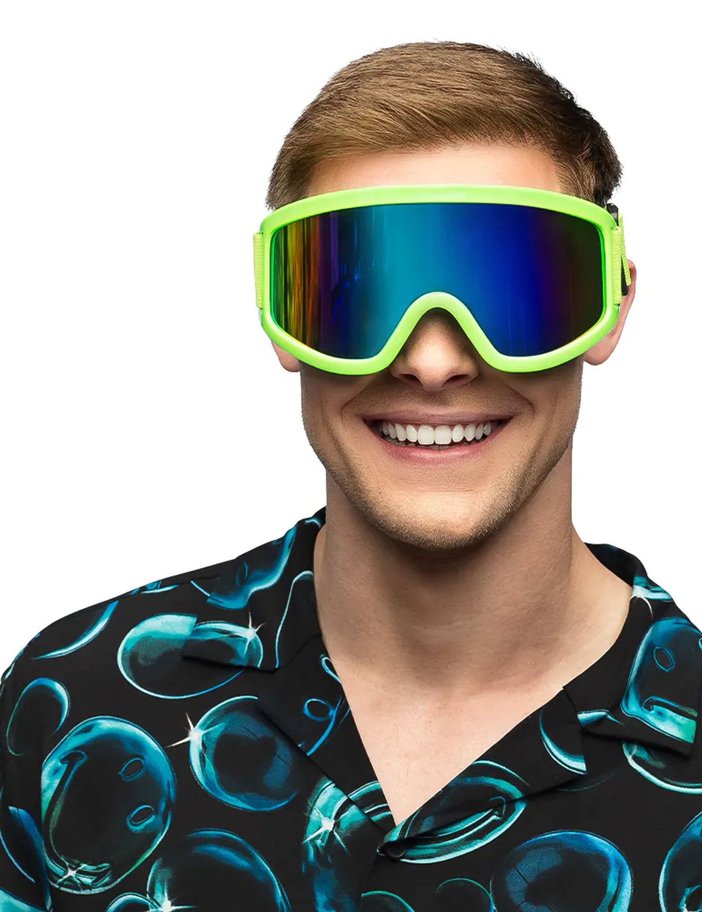 Ochelari de schi pentru adulți, verde neon