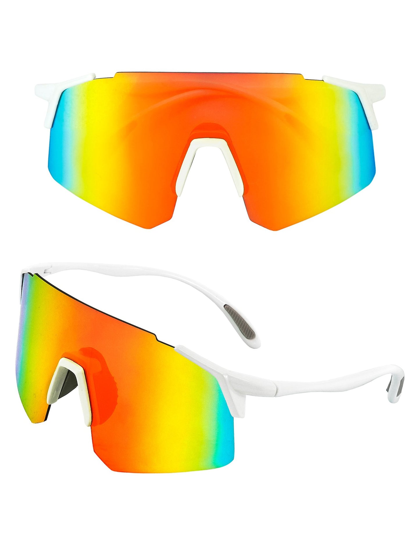 Lunettes de sportif arc en ciel adulte