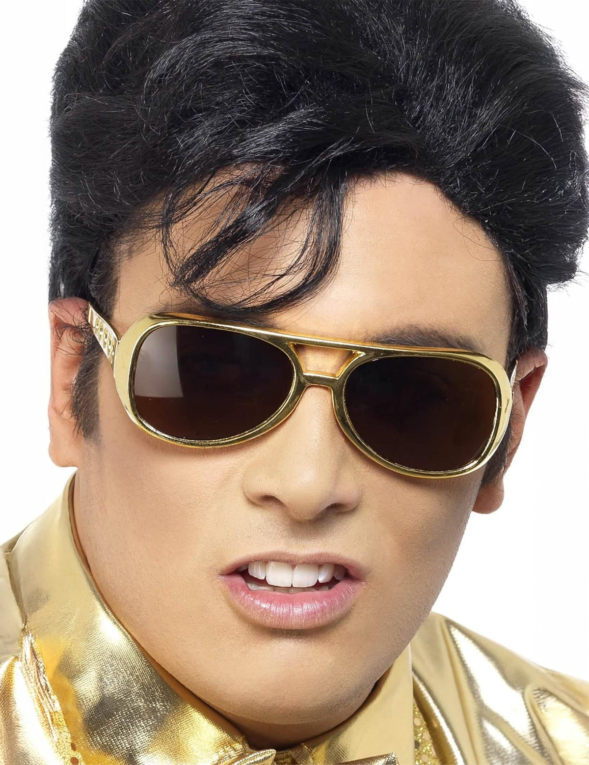 Prim-plan al ochelarilor Elvis