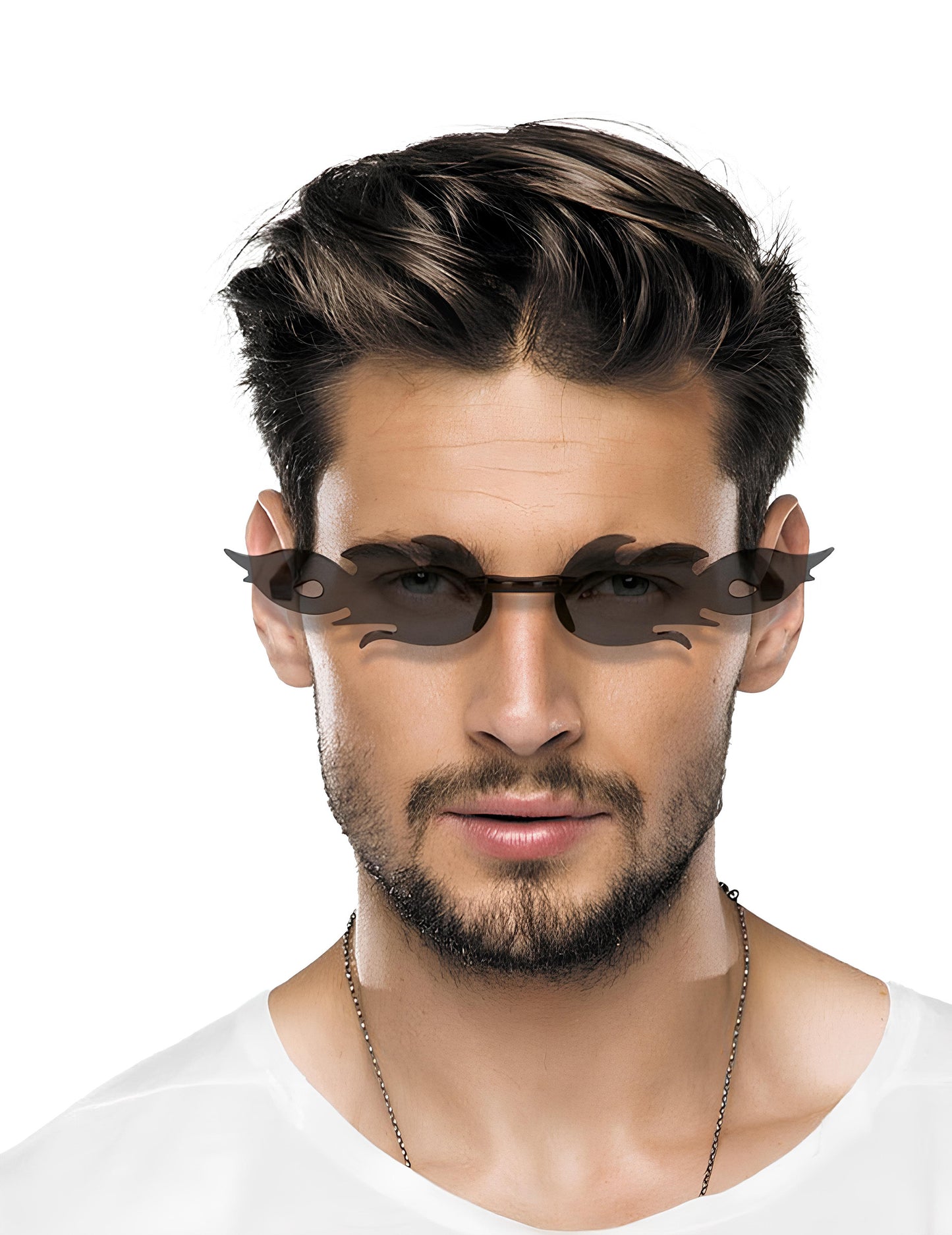 Lunettes flammes noires adulte