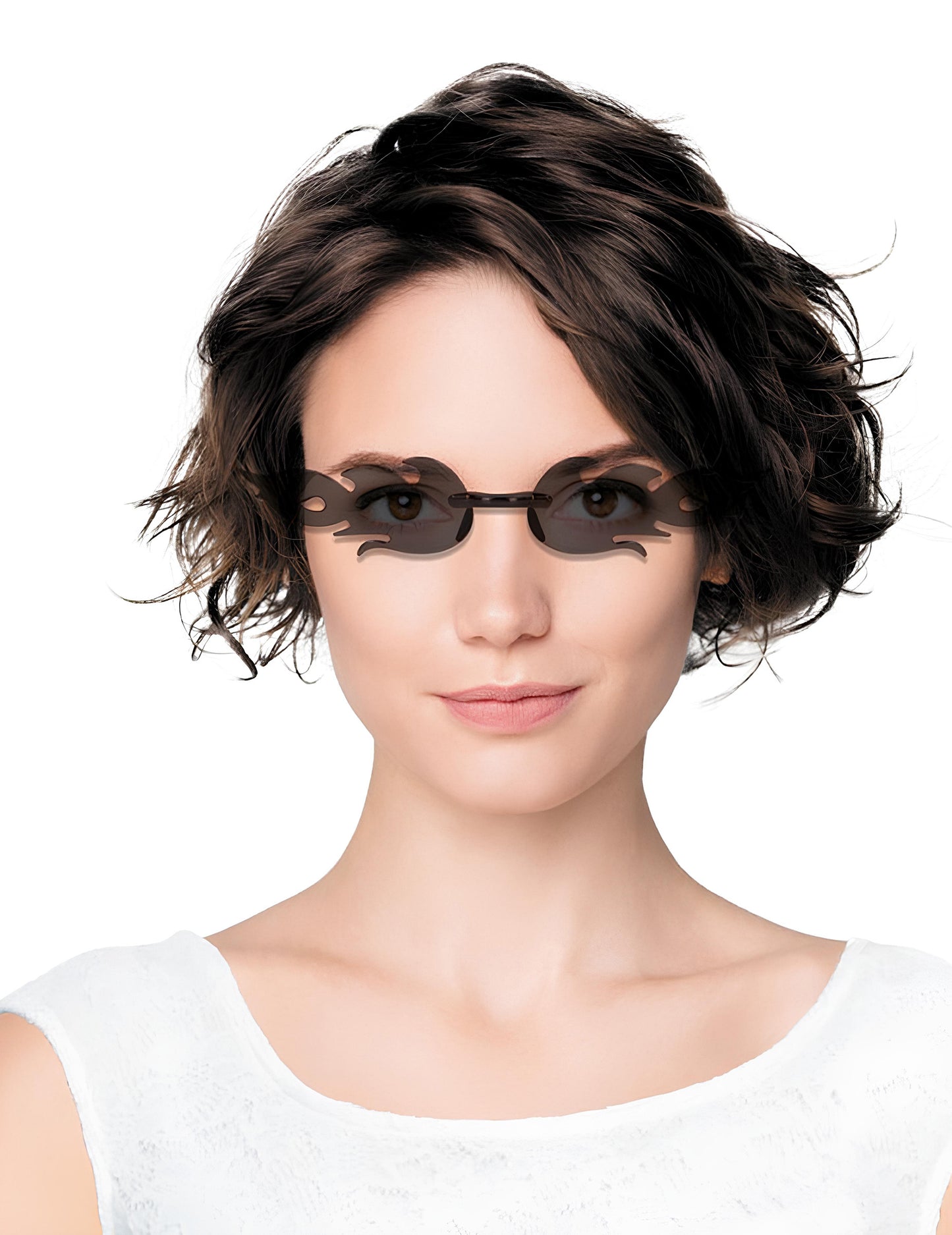 Lunettes flammes noires adulte