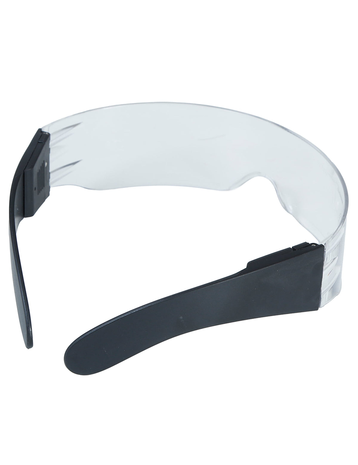 Vue de dos des lunettes futuristes avec LED