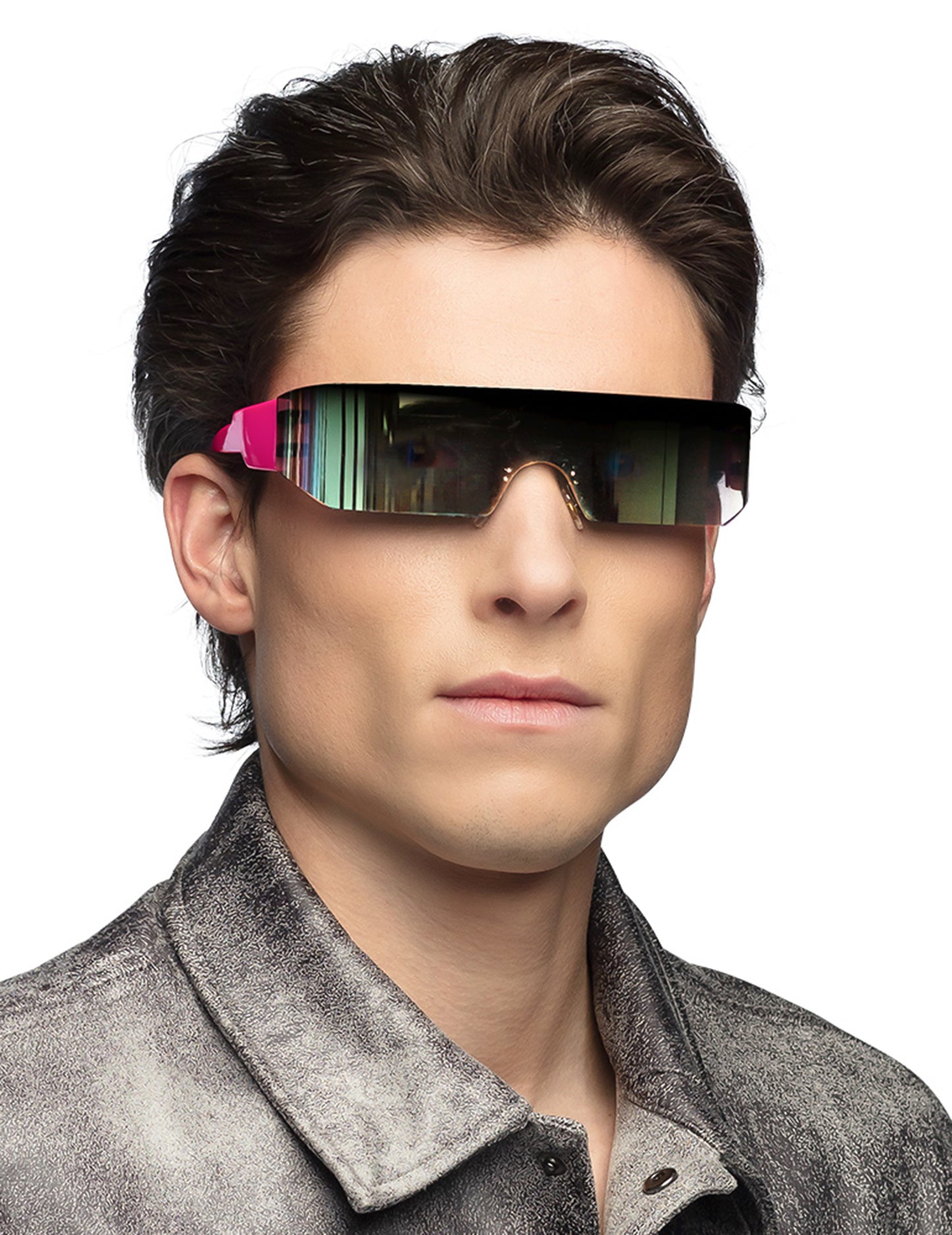 Lunettes futuristes roses adulte