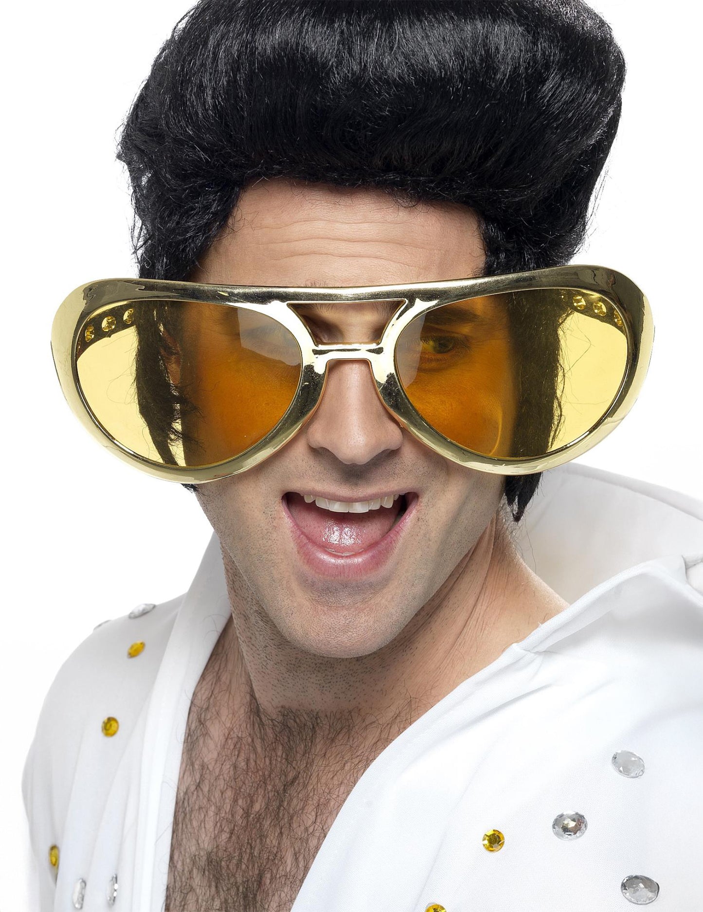 Ochelari uriași de aur pentru adulți