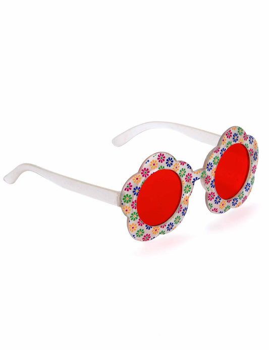 Ochelari de flori pentru hippie pentru adulți