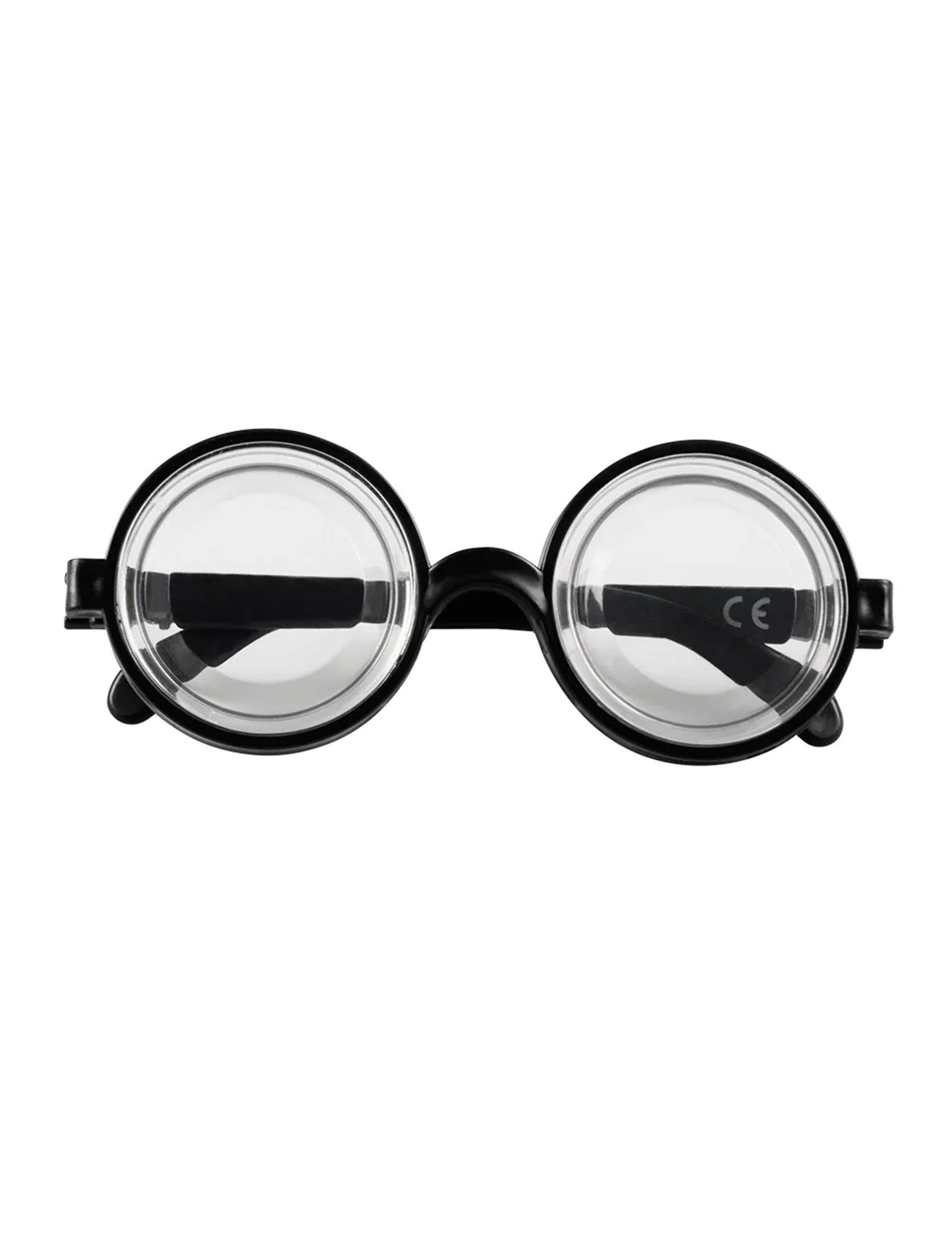 Vedere din față a ochelarilor amuzan cu efect de borcan