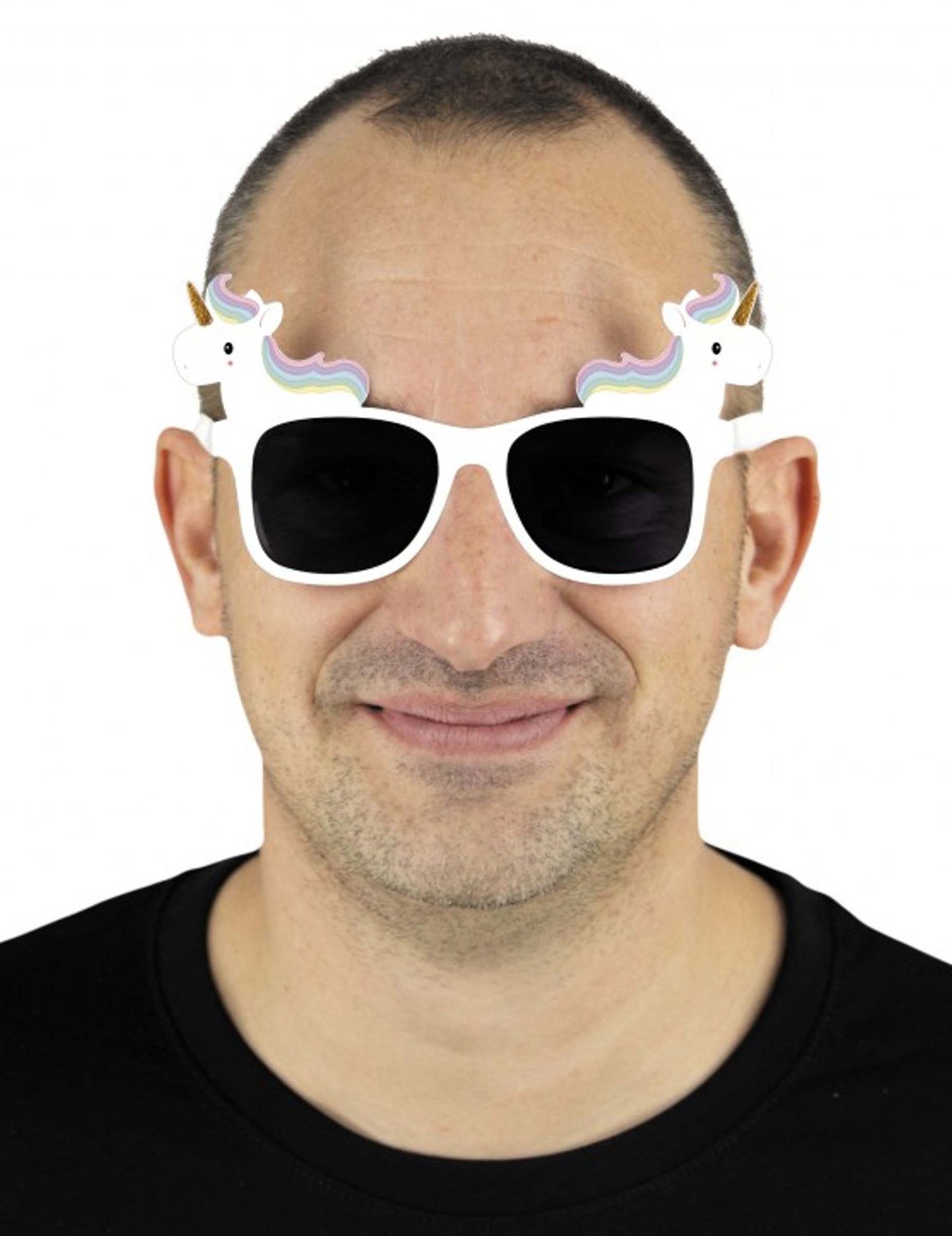 Ochelari unicorn alb pentru adulți