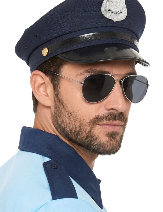 Ochelari de aviator de argint pentru adulți