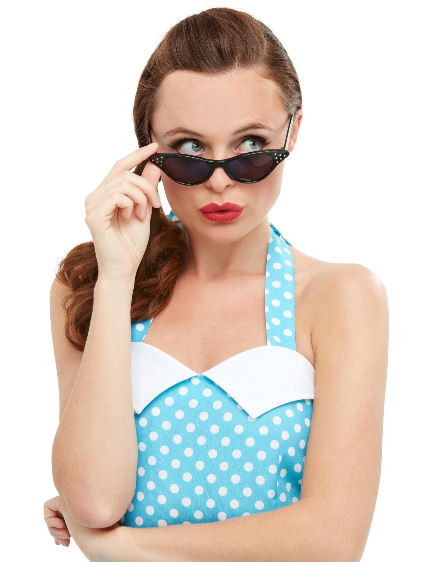 Ochelari retro -negri pentru femei negre