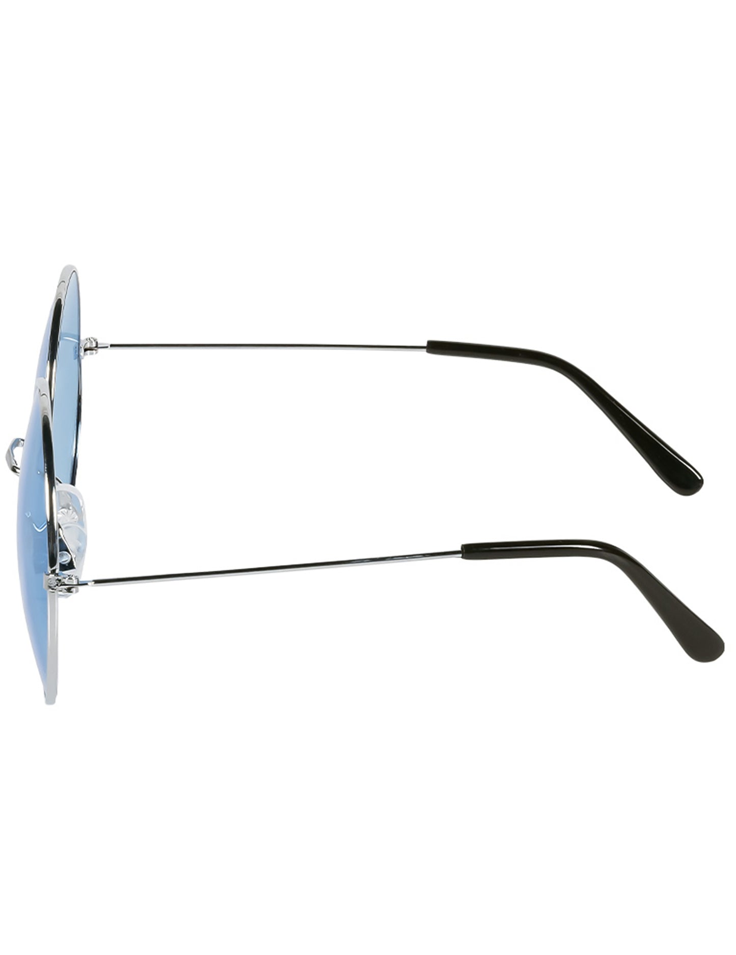 Lunettes rondes bleues hippies géantes