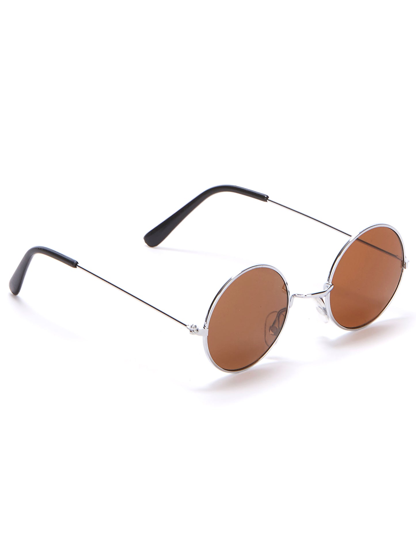 Lunettes rondes marrons de hippie adulte