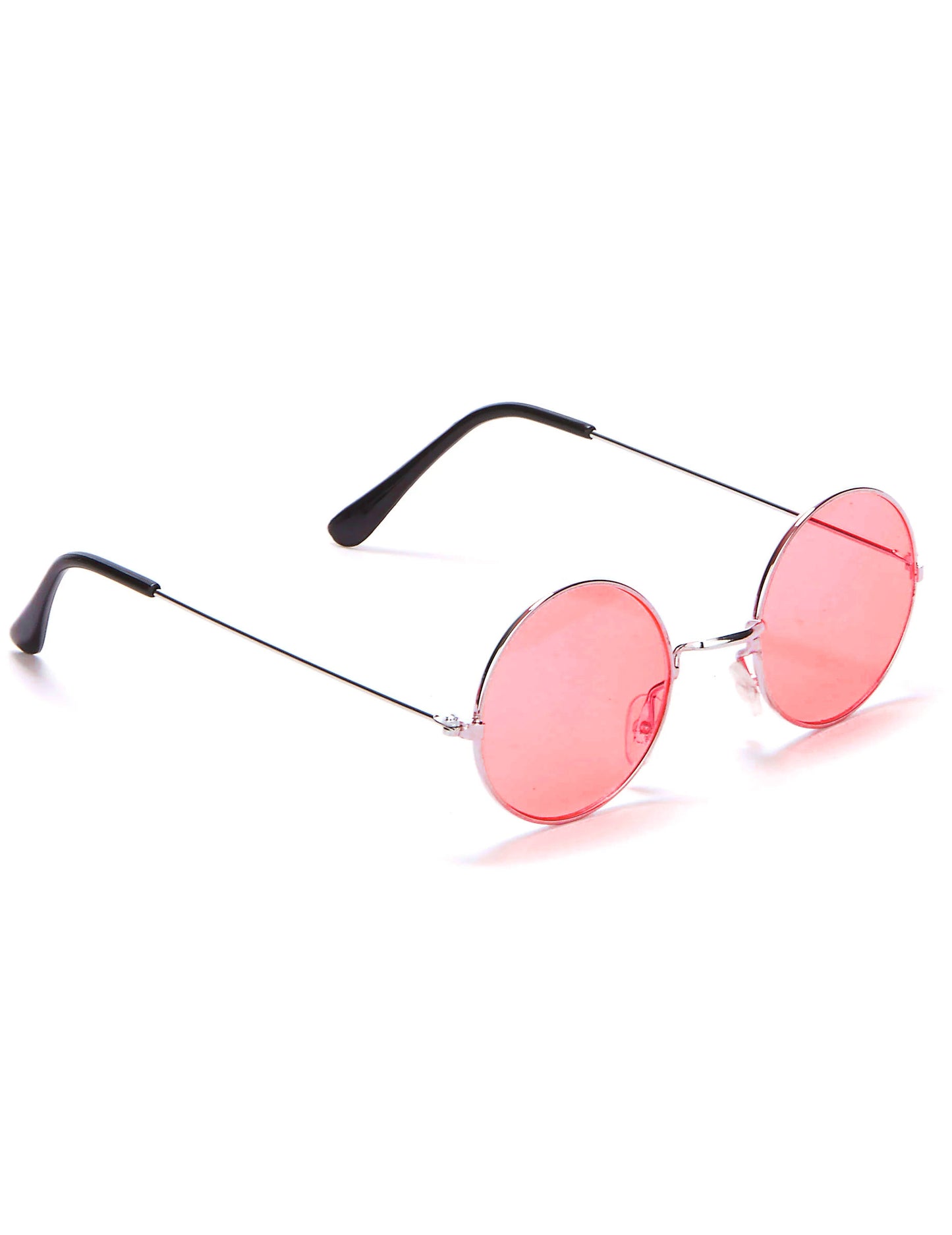 Lunettes rondes rouges de hippie adulte