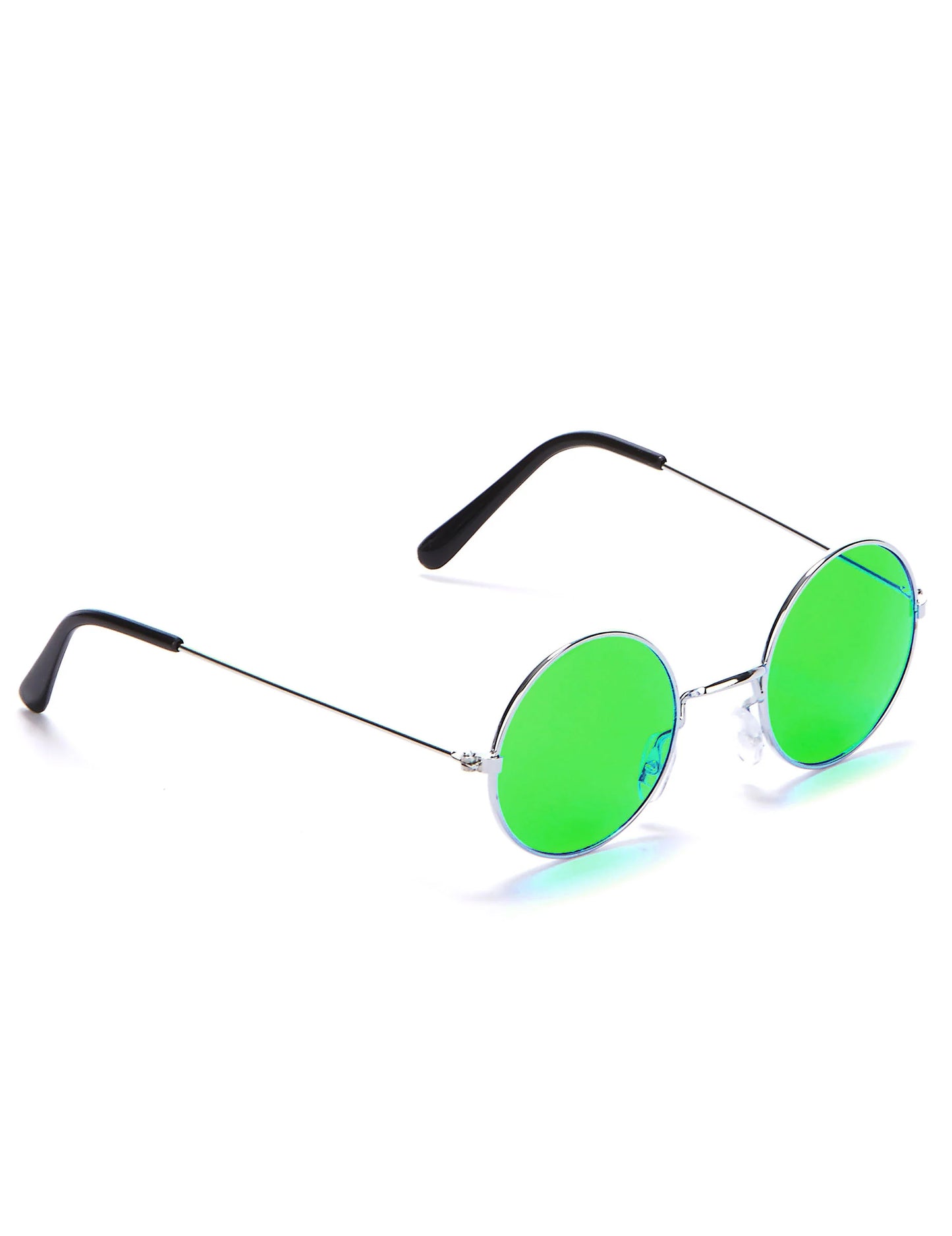 Lunettes rondes vertes de hippie adulte