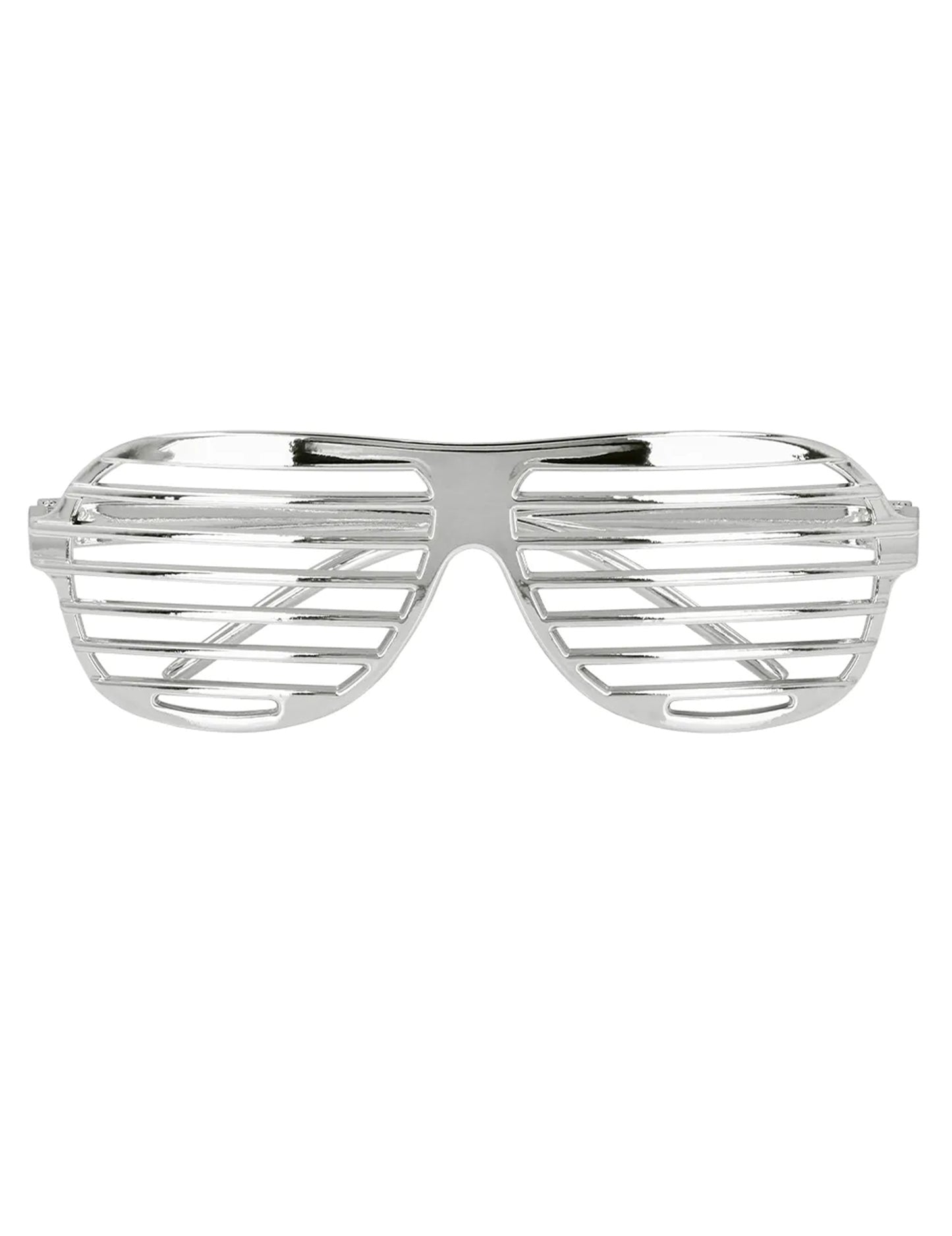 Lunettes striées argentées adulte