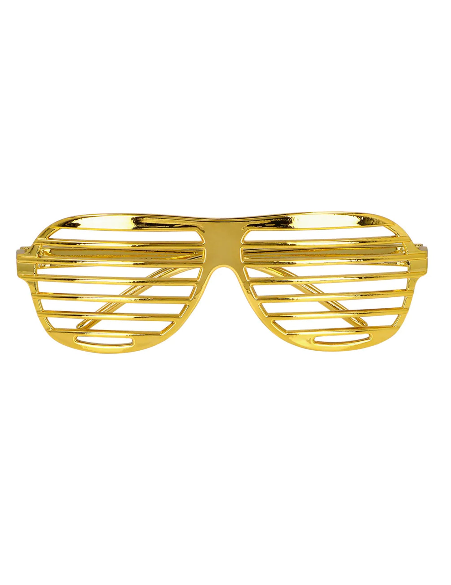 Lunettes striées dorées adulte