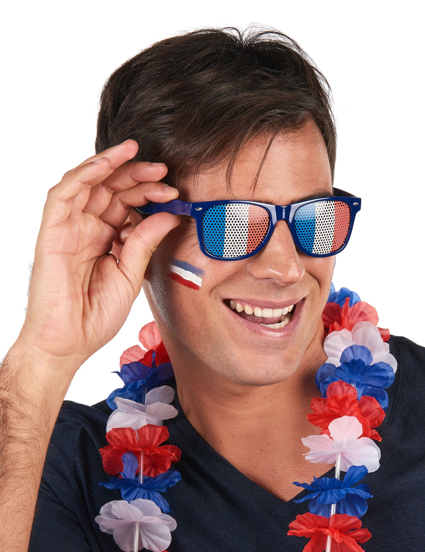 Lunettes supporter avec drapeau France adulte